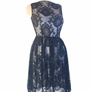 Black Lace Cocktail Dress xs